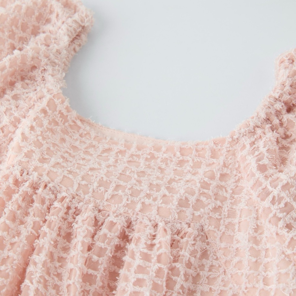 Zara Light Pink Lace Top